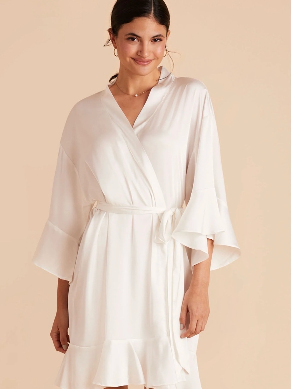 Birdy Grey Kenny White Satin Robe
